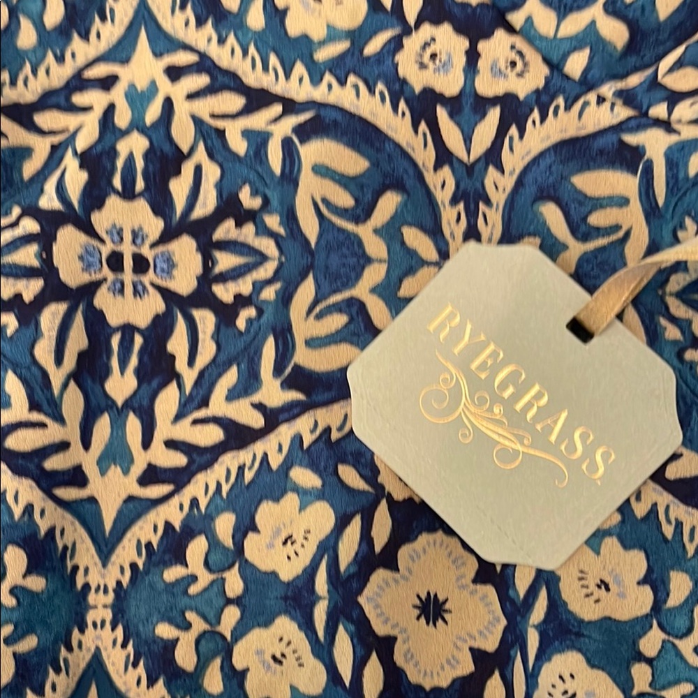 Floral Blue and White Women's Dress